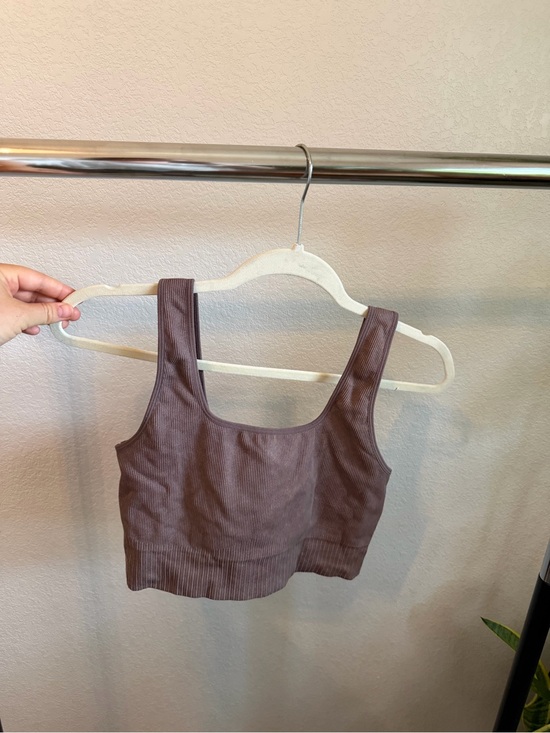 JoyLab Other - JoyLab Ribbed Scoop Sports Bra - Brown/Purple